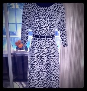 Lane Bryant Black and White Cheetah Dress